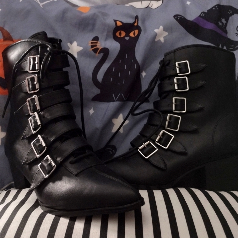 Strange Cvlt coven witch Winkle pickers new boots pointed toe